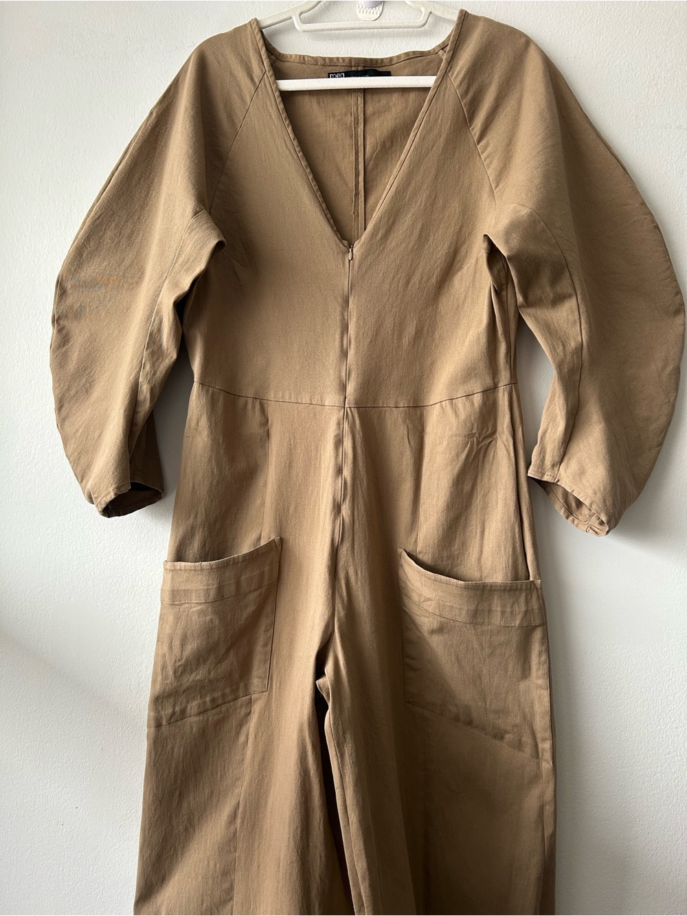 MEG Angles Tan Utility Jumpsuit